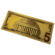 24K Gold Foil 7 piece USA Money Set